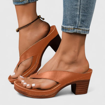 Women’s Cross Strap Block Heel Sandals