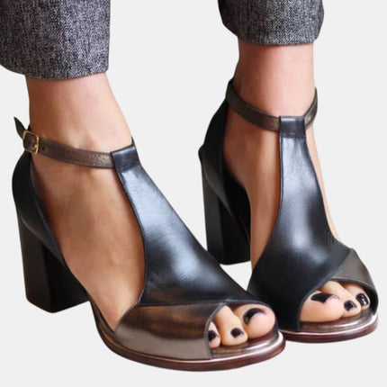 Women’s Cutout Block Heel Sandals