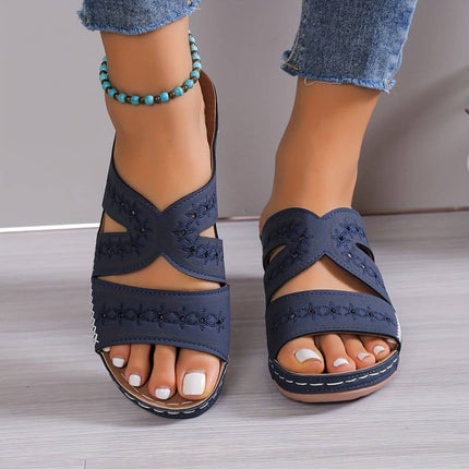 Women’s Cutout Wedge Slide Sandals