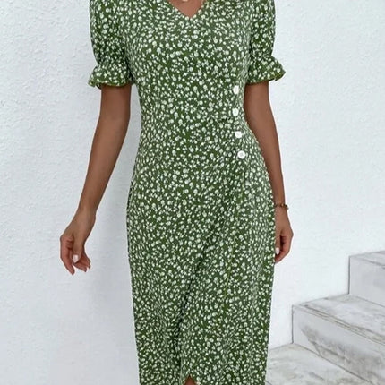 Women’s Ditsy Floral Wrap Midi Dress