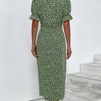 Women’s Ditsy Floral Wrap Midi Dress