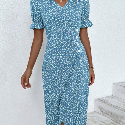 Women’s Ditsy Floral Wrap Midi Dress