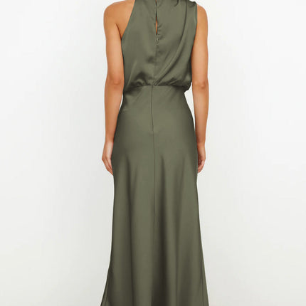 Women’s Draped Halter Midi Dress
