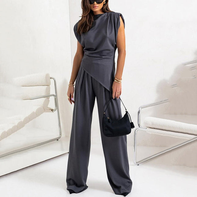 Women’s Draped Wide Leg Jumpsuit