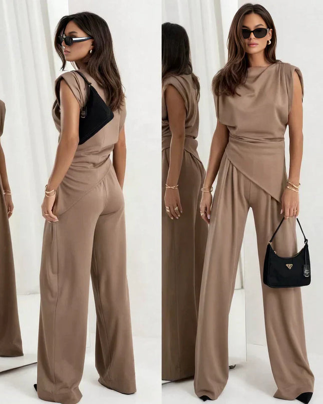 Women’s Draped Wide Leg Jumpsuit