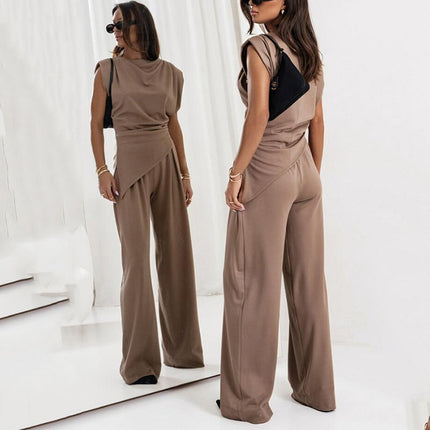 Women’s Draped Wide Leg Jumpsuit