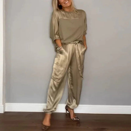 Women’s Drawstring Cargo Lounge Set