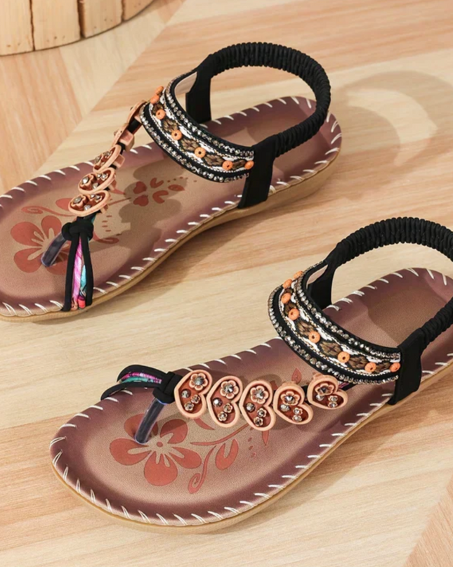 Women’s Embellished Toe Ring Sandals