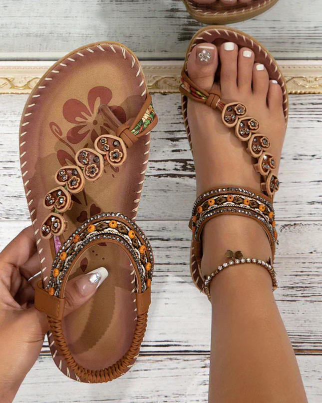 Women’s Embellished Toe Ring Sandals