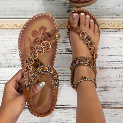 Women’s Embellished Toe Ring Sandals