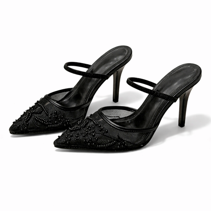 Women’s Embroidered Slingback Kitten Heels