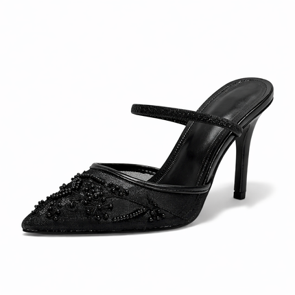Women’s Embroidered Slingback Kitten Heels