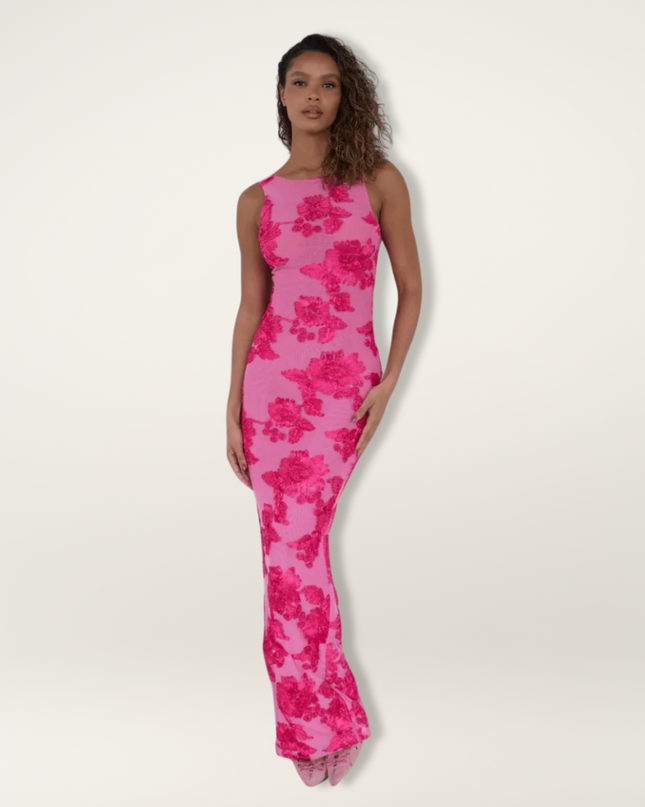 Women’s Floral Bodycon Maxi Dress