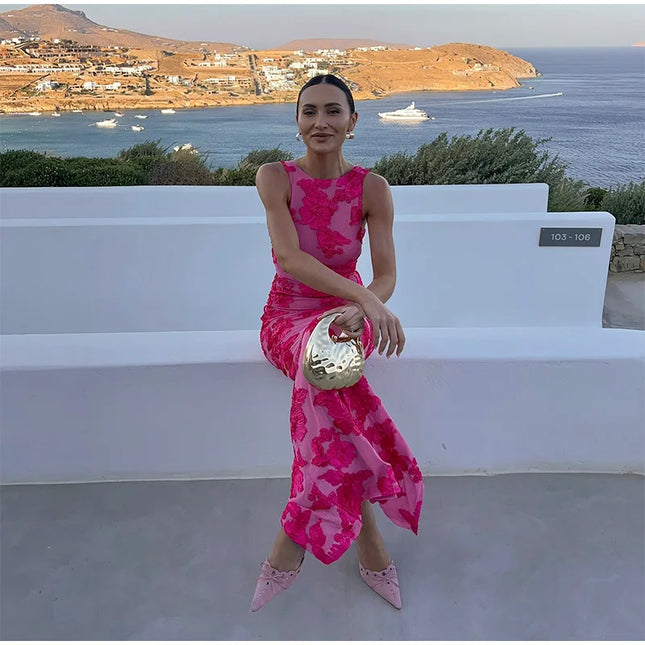Women’s Floral Bodycon Maxi Dress