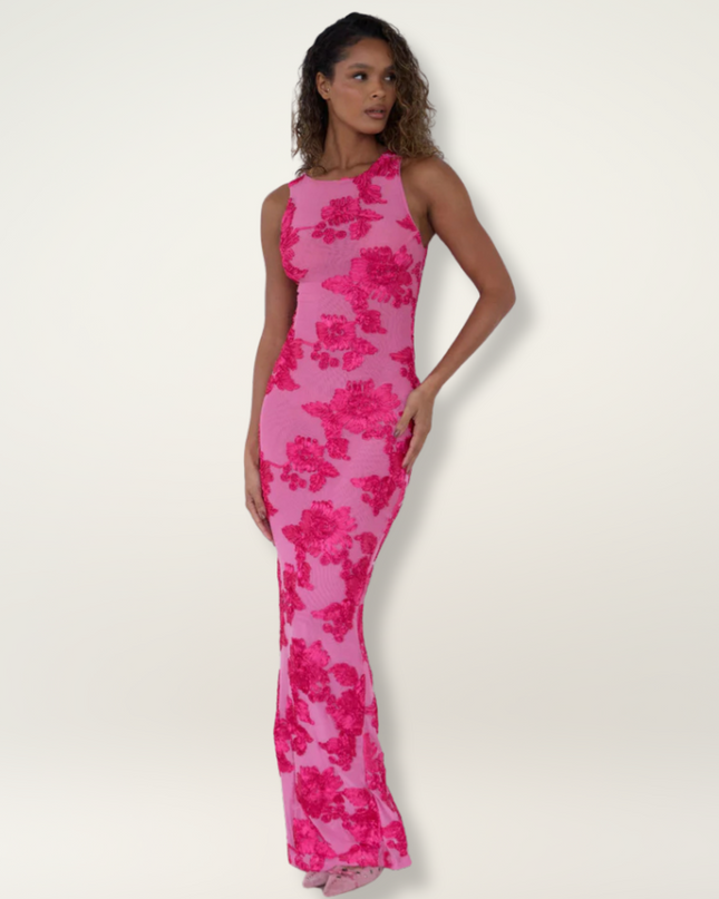 Women’s Floral Bodycon Maxi Dress