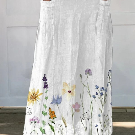 Women’s Floral Border Maxi Skirt