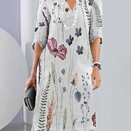 Women’s Floral Border Shift Dress