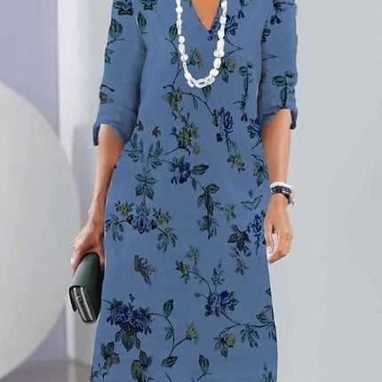 Women’s Floral Border Shift Dress