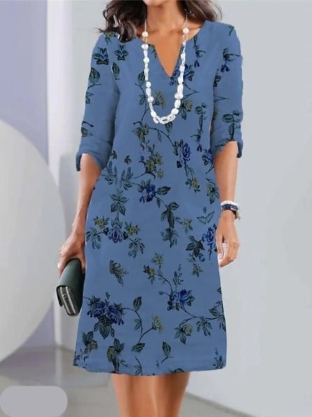 Women’s Floral Border Shift Dress