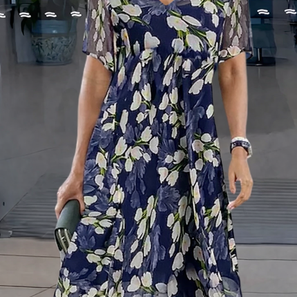 Women’s Floral Border Shift Dress