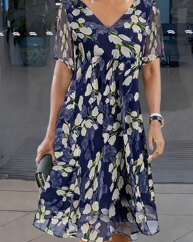 Women’s Floral Border Shift Dress