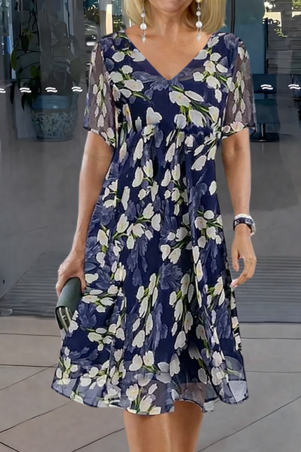 Women’s Floral Border Shift Dress