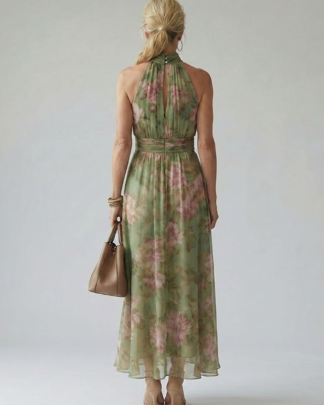 Women’s Floral Halter Maxi Dress