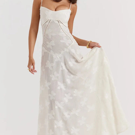 Women’s Floral Jacquard Maxi Dress