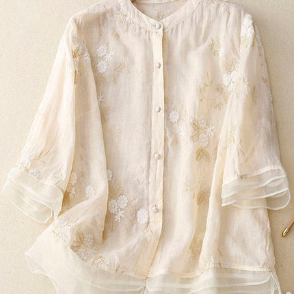 Women’s Floral Layered Hem Blouse
