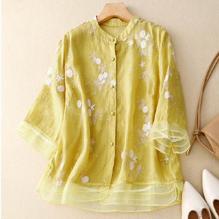 Women’s Floral Layered Hem Blouse