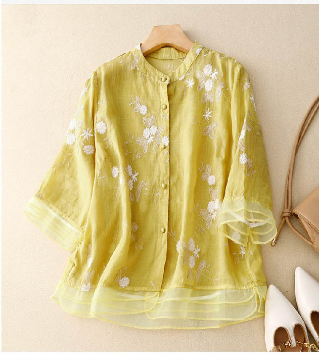 Women’s Floral Layered Hem Blouse