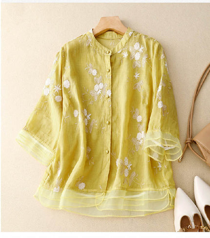 Women’s Floral Layered Hem Blouse