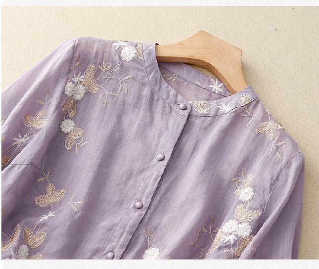 Women’s Floral Layered Hem Blouse
