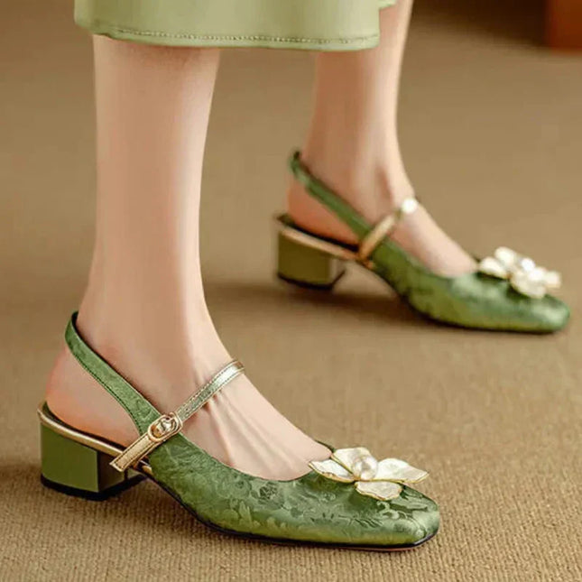 Women’s Floral Mary Jane Heels