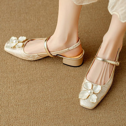 Women’s Floral Mary Jane Heels