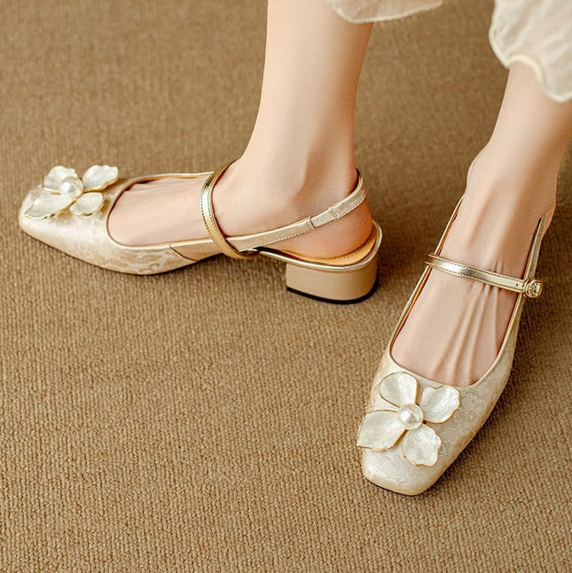 Women’s Floral Mary Jane Heels