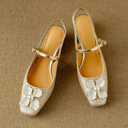 Women’s Floral Mary Jane Heels