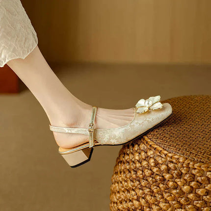 Women’s Floral Mary Jane Heels