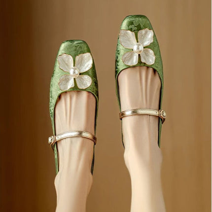 Women’s Floral Mary Jane Heels