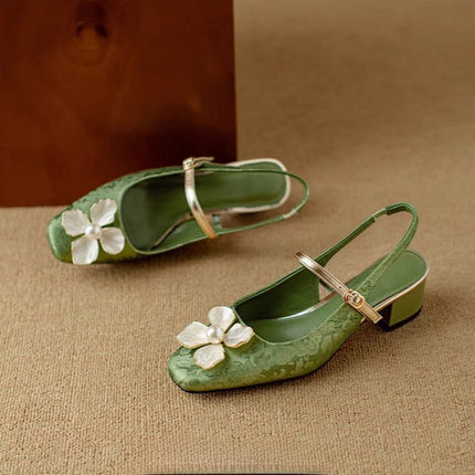 Women’s Floral Mary Jane Heels