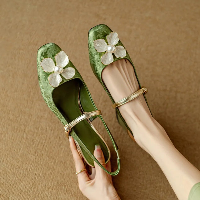 Women’s Floral Mary Jane Heels
