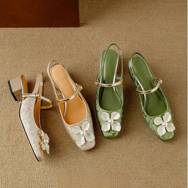 Women’s Floral Mary Jane Heels