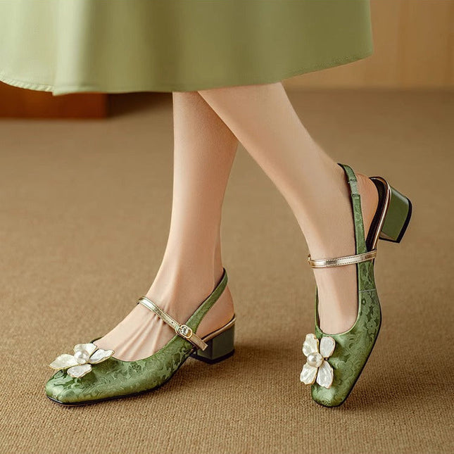 Women’s Floral Mary Jane Heels