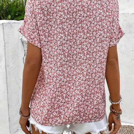 Women’s Floral Notch Neck Top