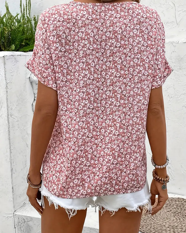 Women’s Floral Notch Neck Top