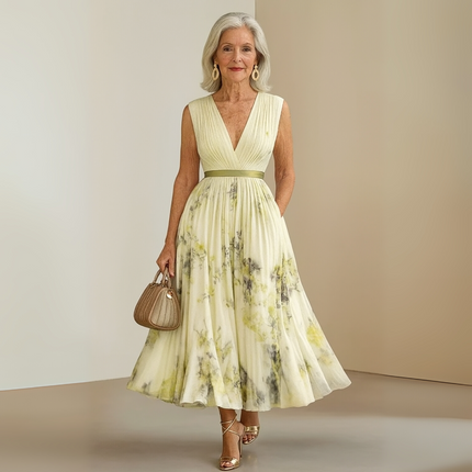 Women’s Floral Pleated Summer Wedding Guest Dress