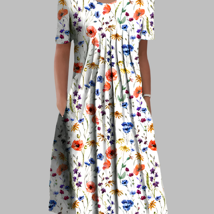 Women’s Floral Pocket Midi Dress