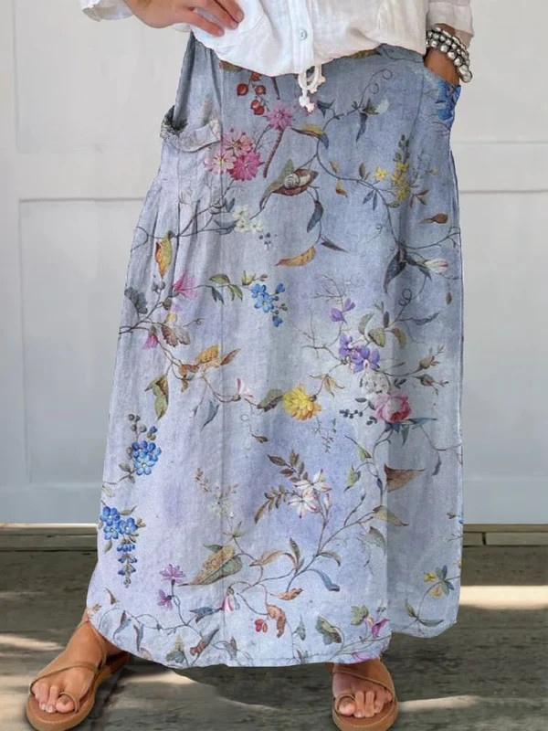 Women’s Floral Print Maxi Skirt