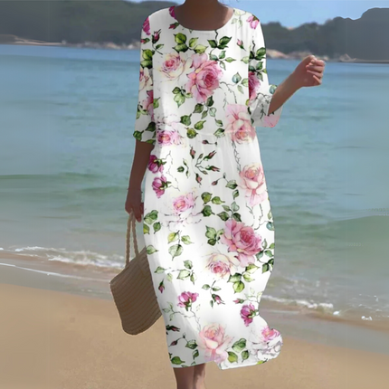 Women’s Floral Print Midi Dress