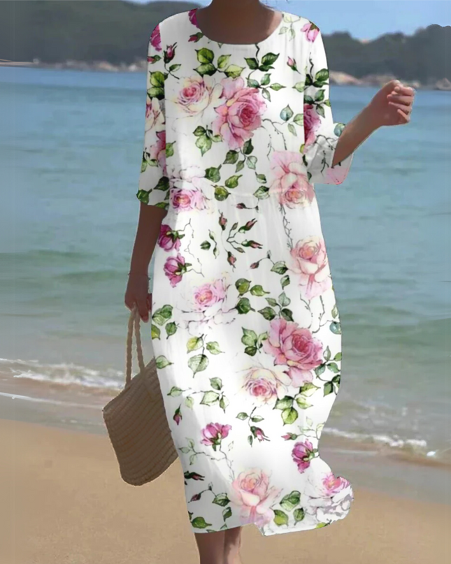 Women’s Floral Print Midi Dress